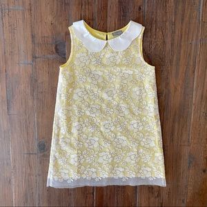 Vintage style yellow lace overlay dress. Size 5 but fits more like a size 4.